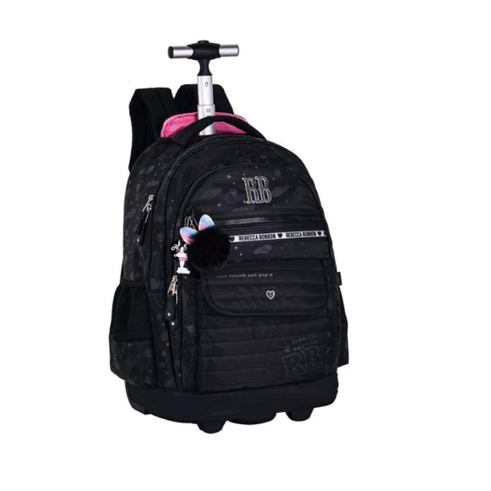 MOCHILA REBECCA BOMBOM DE CARRINHO 19" RB24586 Preto 3