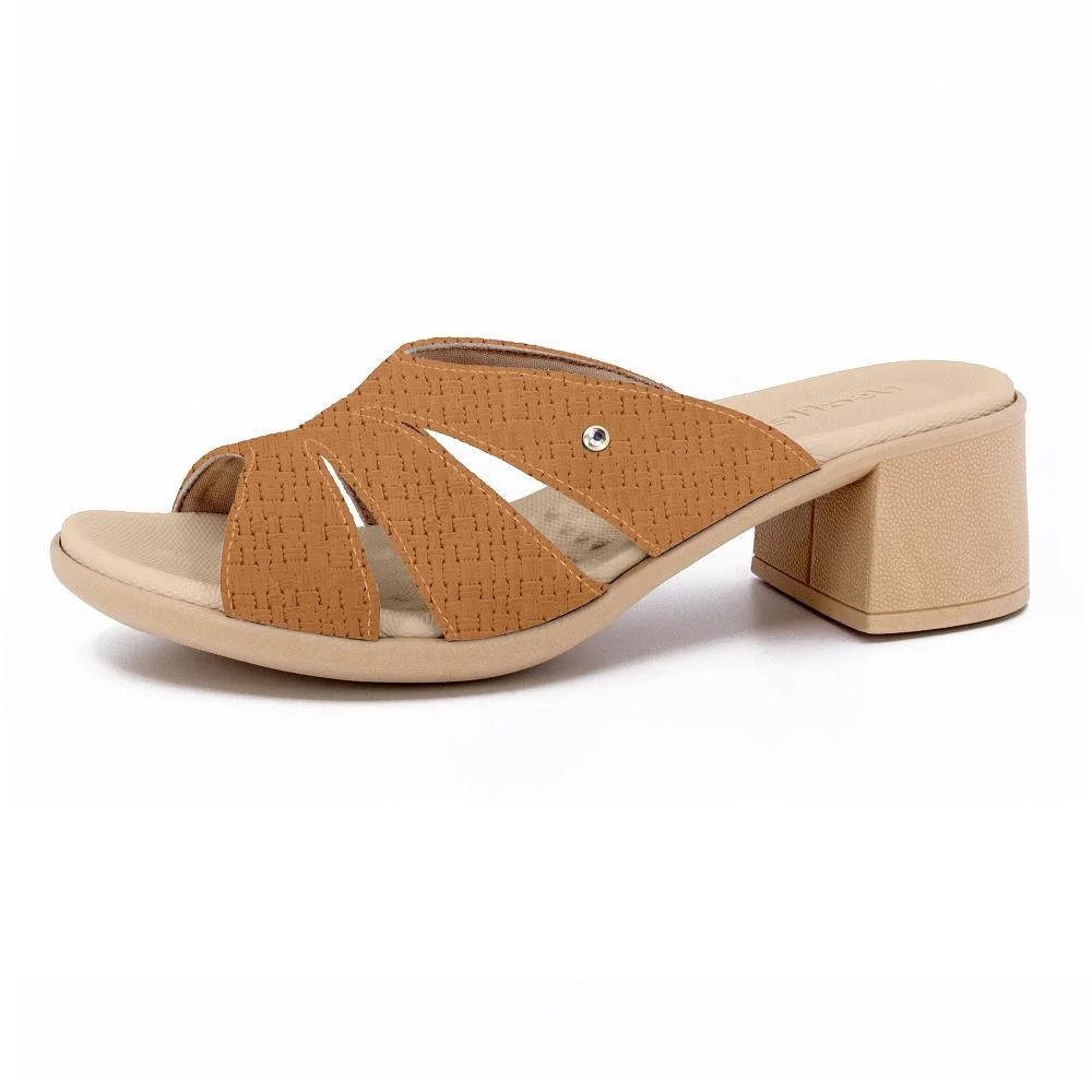 TAMANCO USAFLEX EM SALTO BLOCO COURO REF UC22002 FEMININO Marrom 2