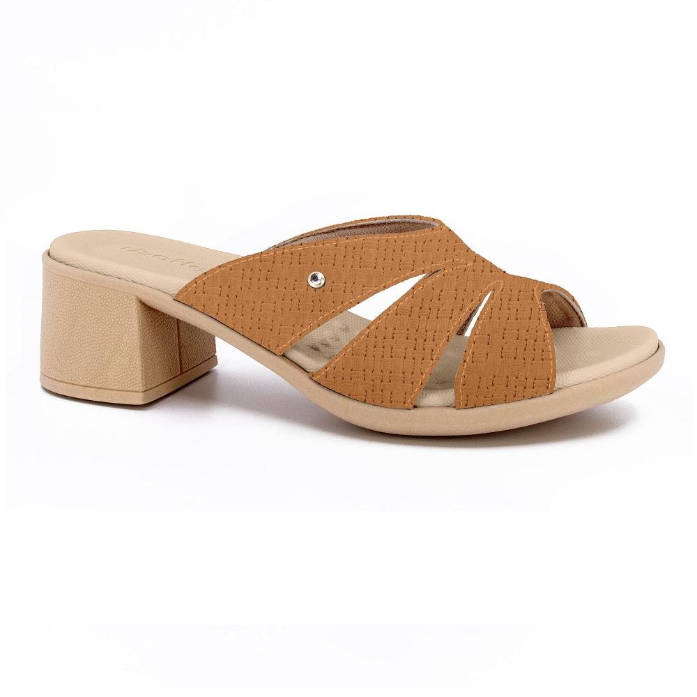 TAMANCO USAFLEX EM SALTO BLOCO COURO REF UC22002 FEMININO Marrom 3