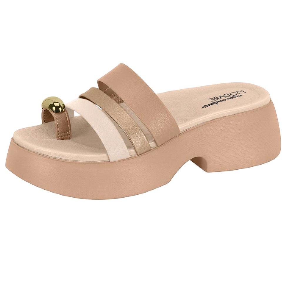 SANDALIA MODARE SALTO GROSSO REF 7210.101.28590 FEMININO Bege 2