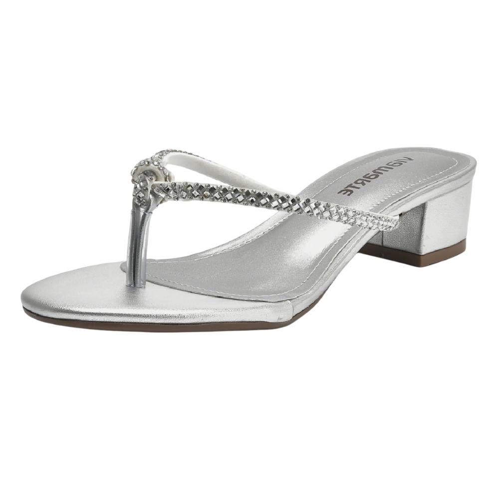 TAMANCO VIA MARTE SALTO BAIXO REF 106-016-01 FEMININO Prata 2