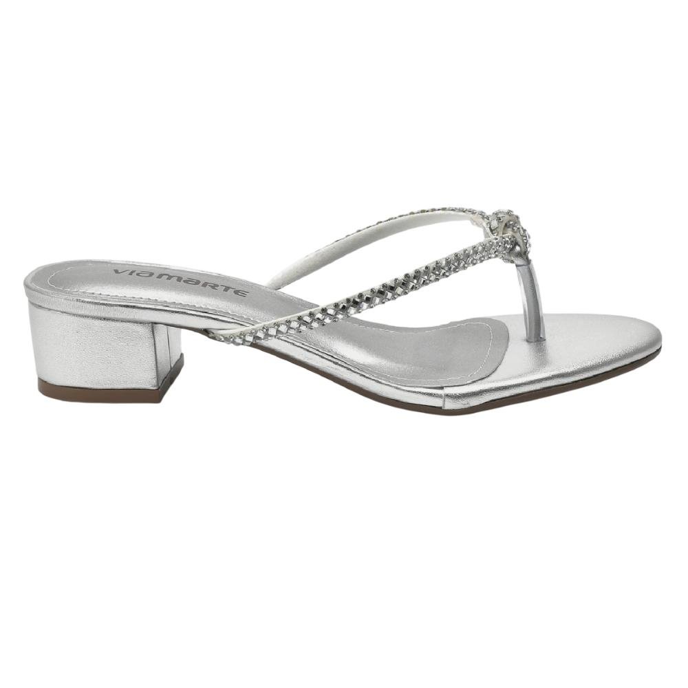 TAMANCO VIA MARTE SALTO BAIXO REF 106-016-01 FEMININO Prata 3