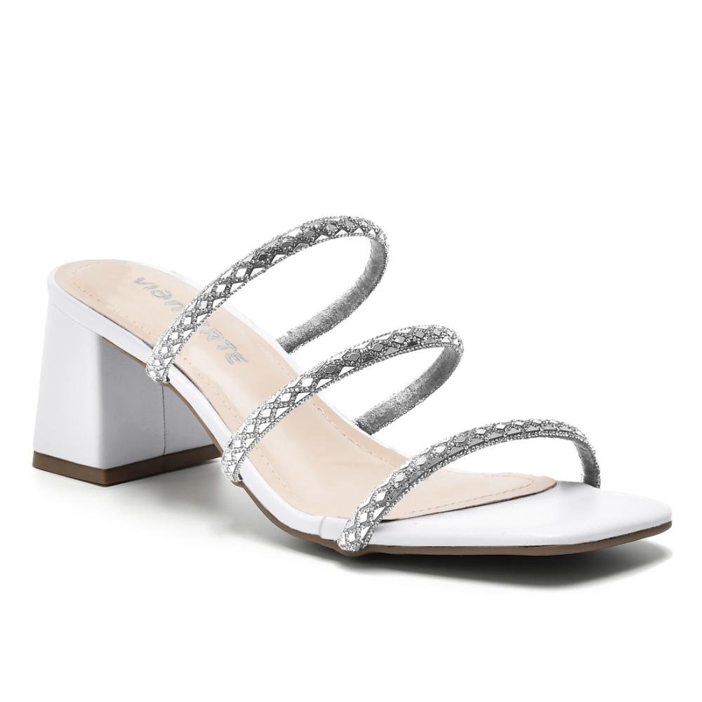 TAMANCO VIA MARTE SALTO BLOCO REF 171-008 FEMININO Branco 3