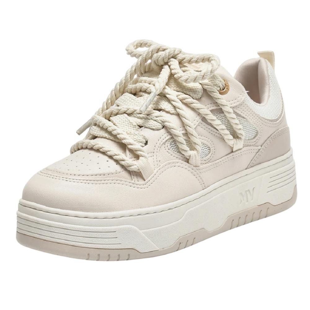 TENIS VIA MARTE STREET CASUAL REF 225-003 FEMININO Bege/Branco 2