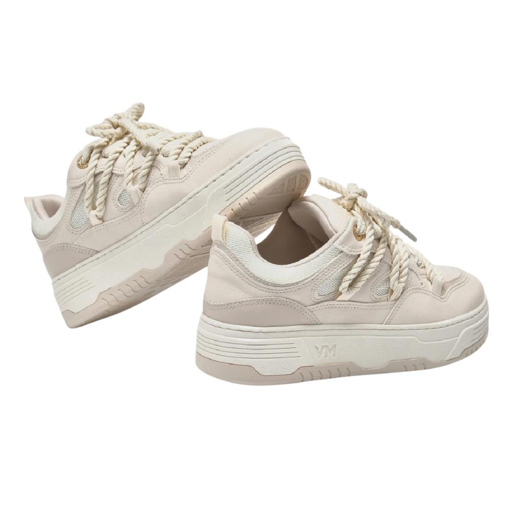 TENIS VIA MARTE STREET CASUAL REF 225-003 FEMININO Bege/Branco 4