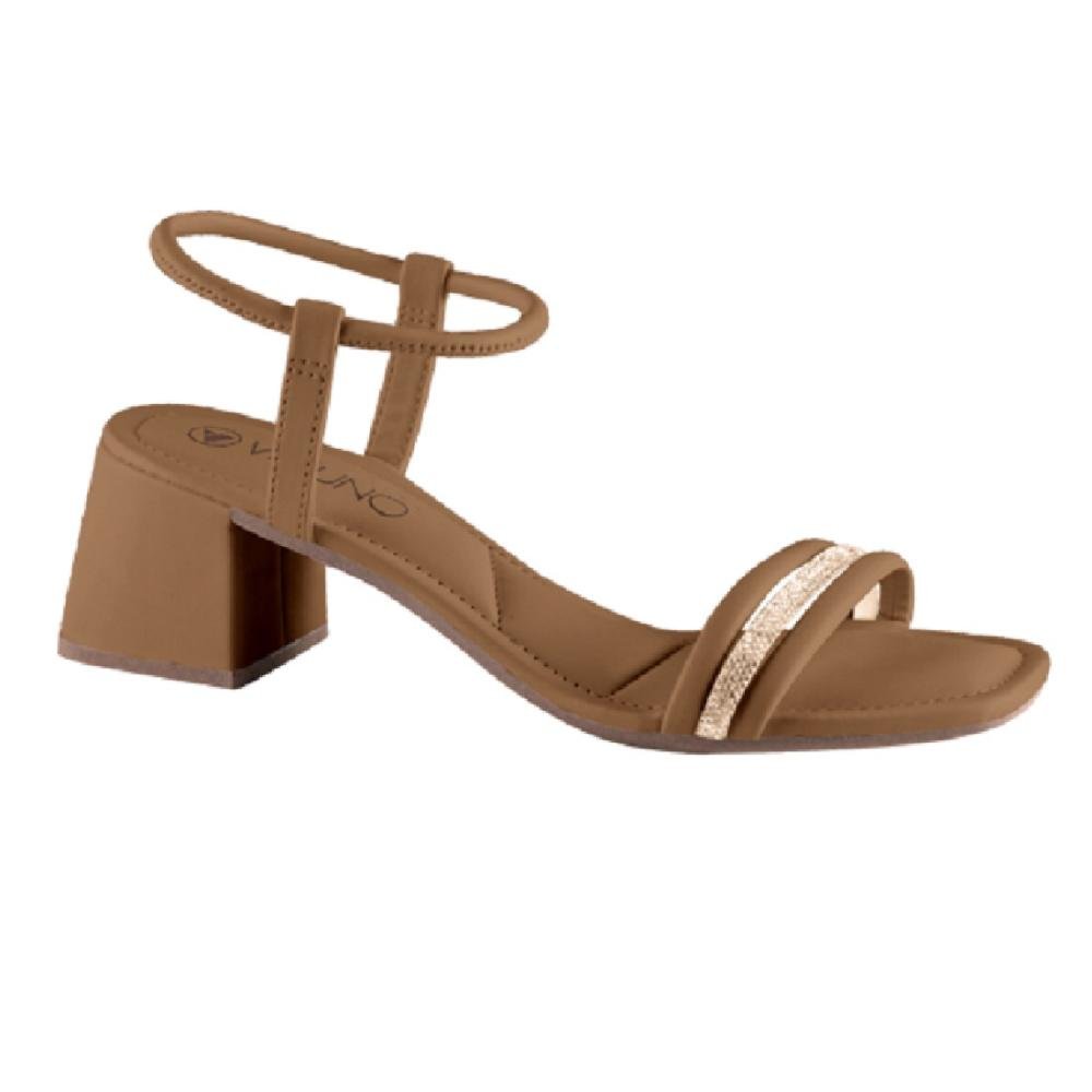 SANDALIA VIA UNO SALTO BLOCO REF 855002SSAVV FEMININO Marrom 3