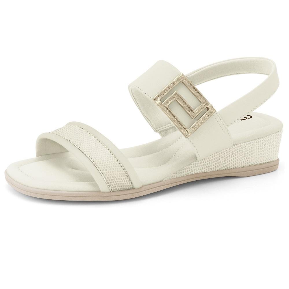 SANDALIA COMFORTFLEX REF 2570302 FEMININO Creme 2