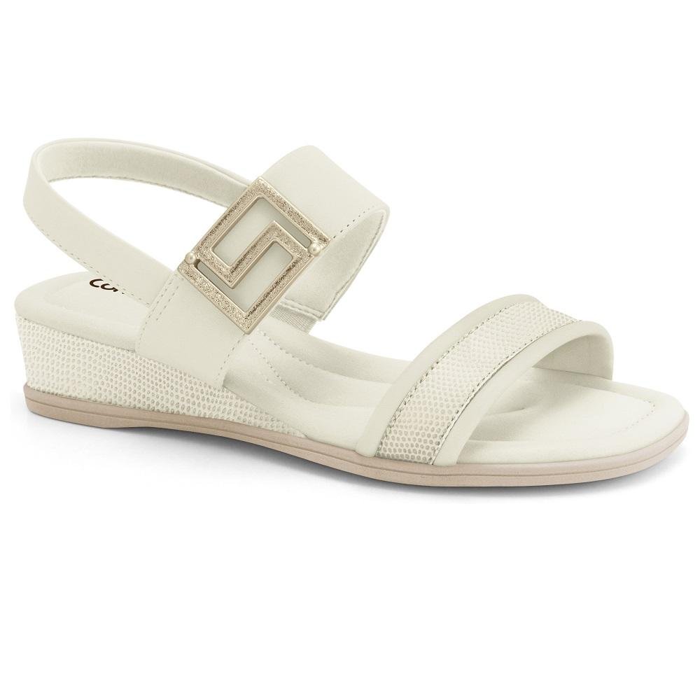SANDALIA COMFORTFLEX REF 2570302 FEMININO Creme 3