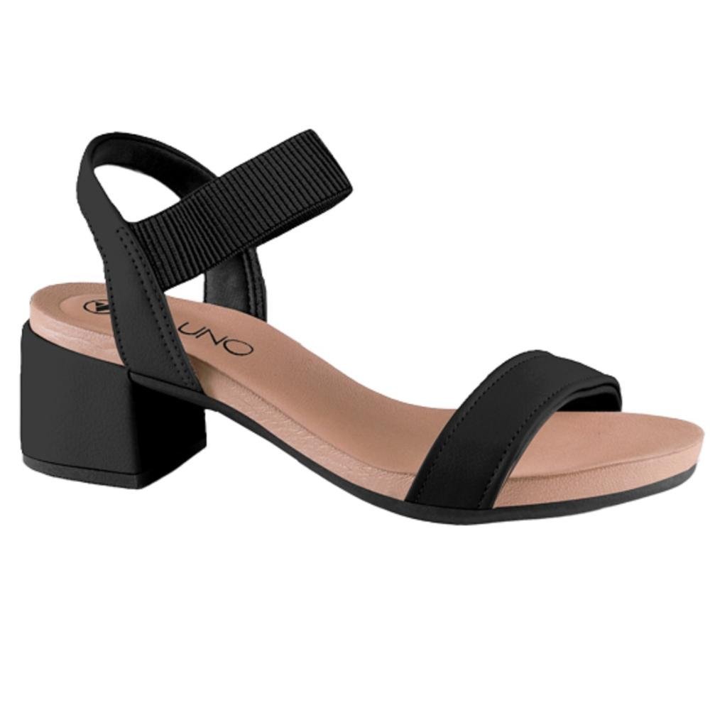 SANDALIA VIA UNO SALTO BLOCO ELASTICO REF 889002SIAVV Preto 3