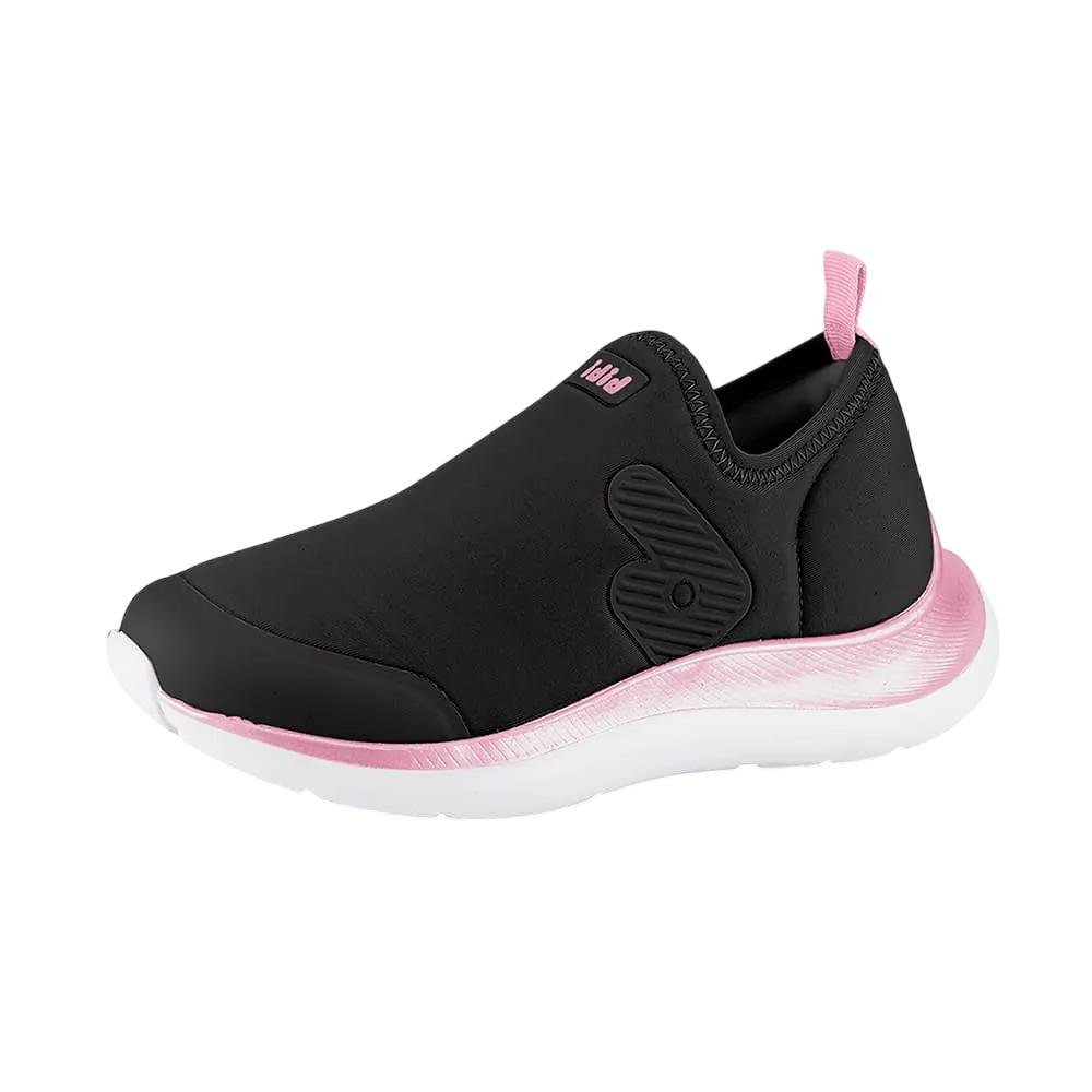 TENIS BIBI ACTION LYCRA REF 1167343 MENINA Preto/Rosa 2