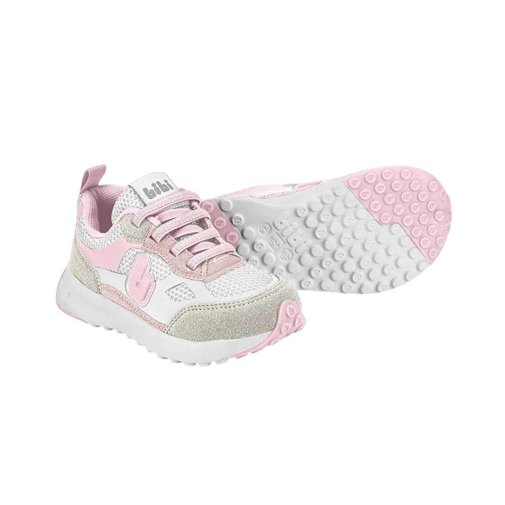 TENIS BIBI JOGGING TECIDO REF 1236006 MENINA Branco/Rosa 4