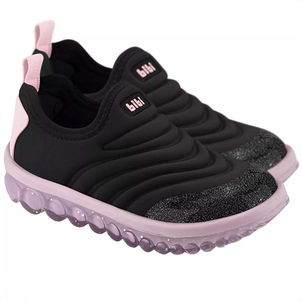TENIS BIBI ROLLER 2.0 LYCRA REF 1155 MENINA Preto/Rosa 3