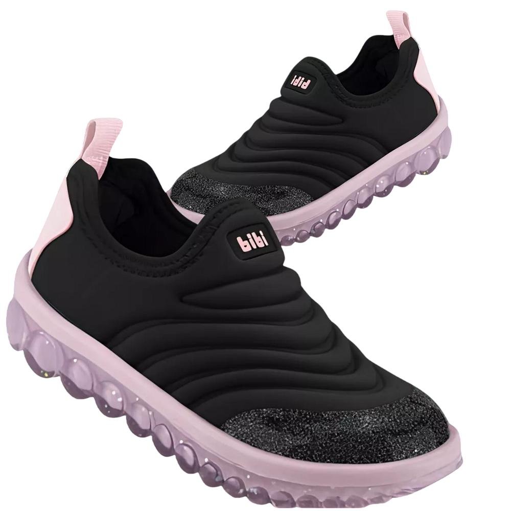 TENIS BIBI ROLLER 2.0 LYCRA REF 1155 MENINA Preto/Rosa 4