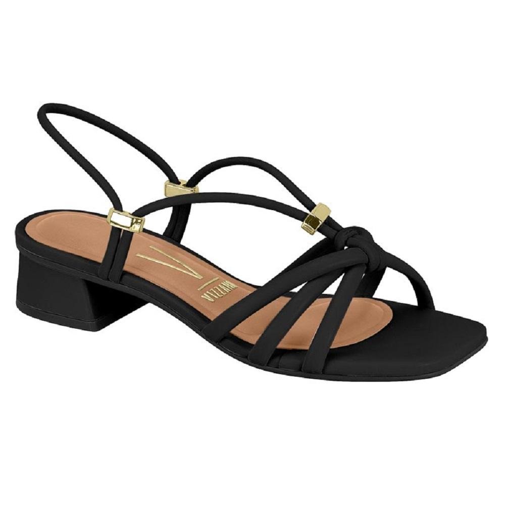SANDALIA VIZZANO SALTO BLOCO REF 6454.129.14404 FEMININO Preto
