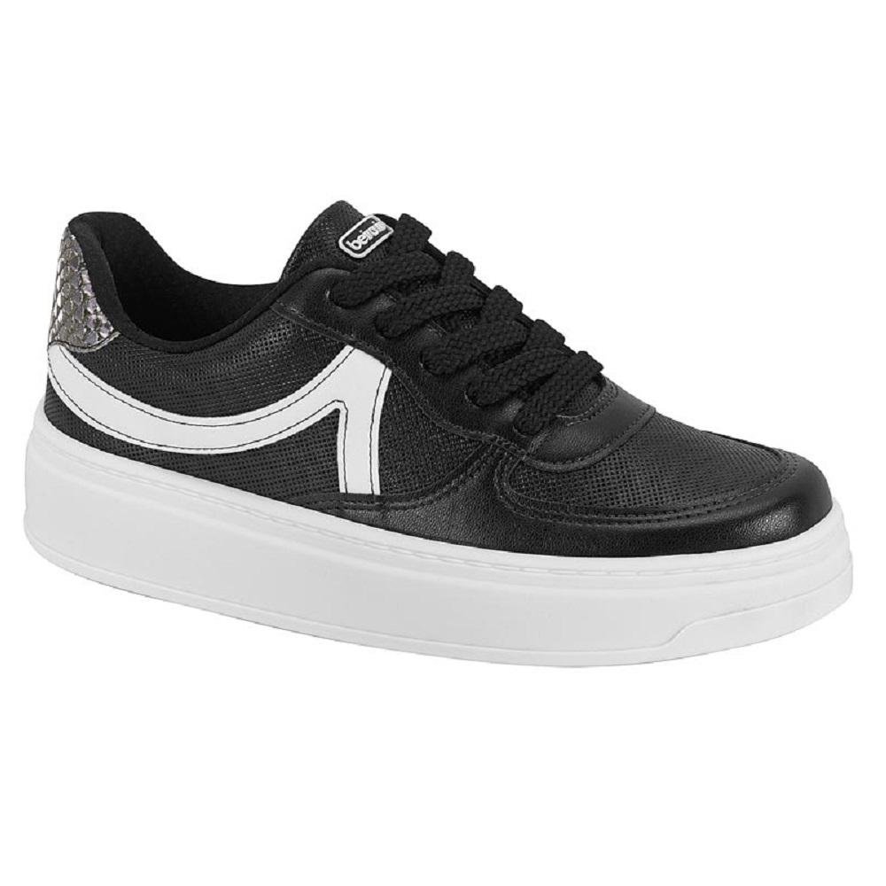 TENIS BEIRA RIO CASUAL REF FEMININO Preto/Branco