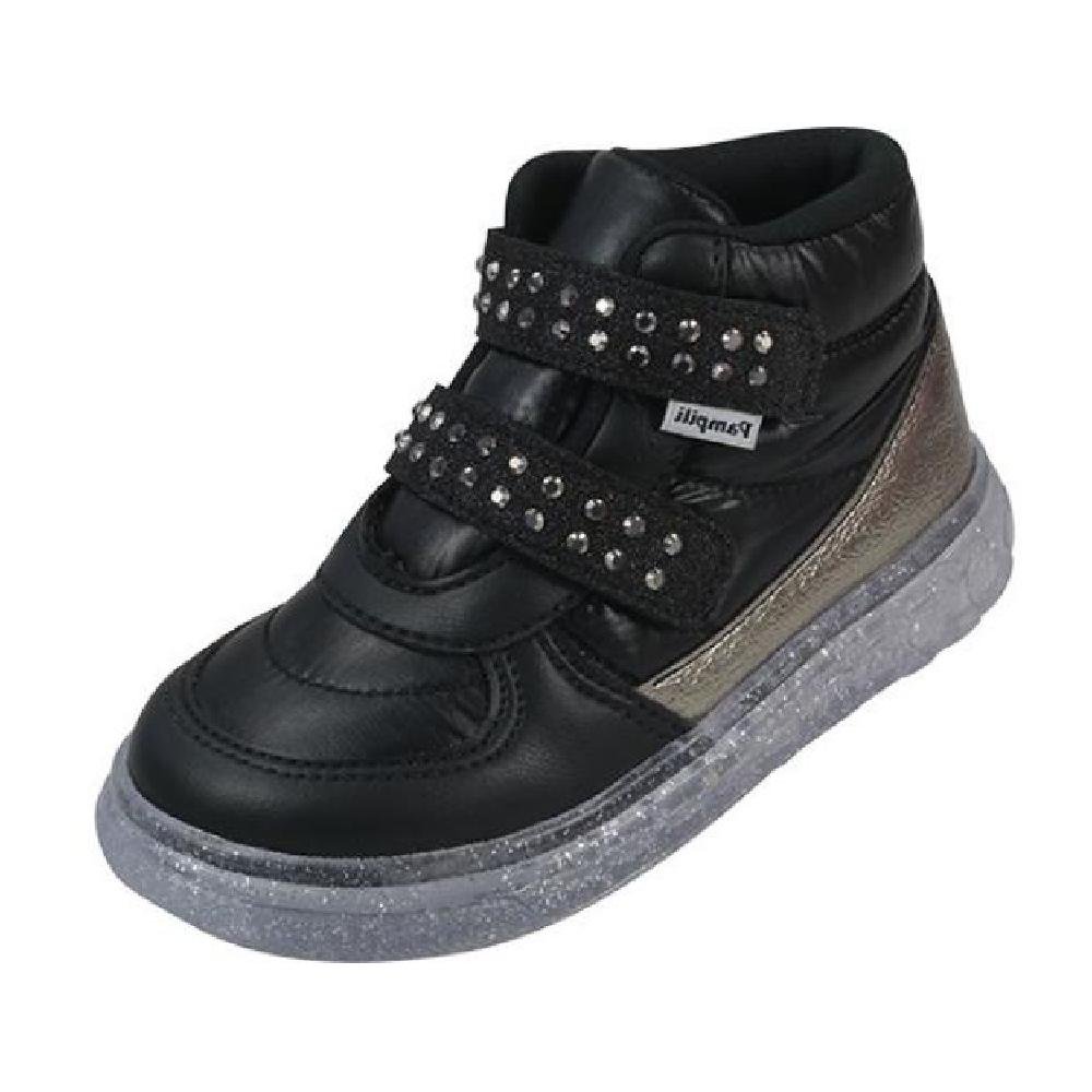 TENIS PAMPILI SNEAKER LUZ REF 483.041 MENINA Preto 4