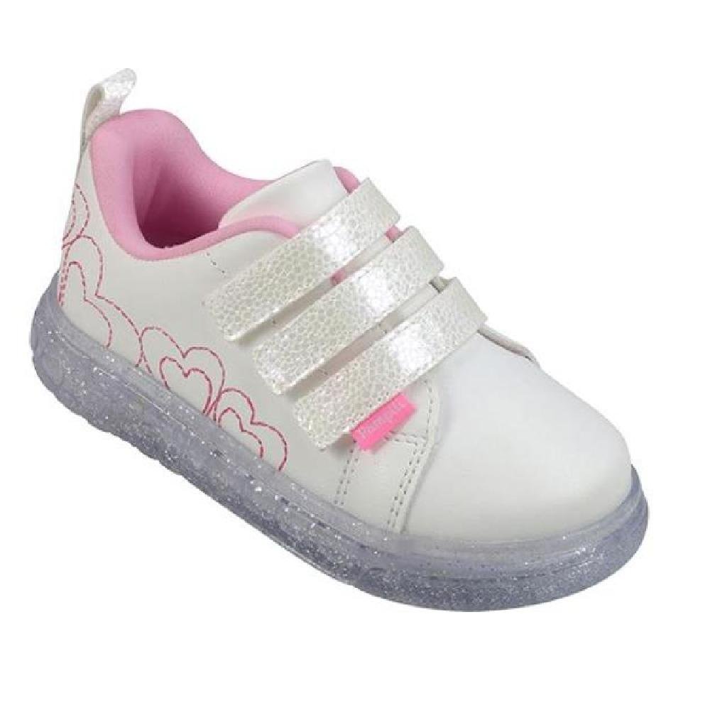 TENIS PAMPILI SNEAKER LUZ REF 483.033 MENINA Branco/Rosa 3