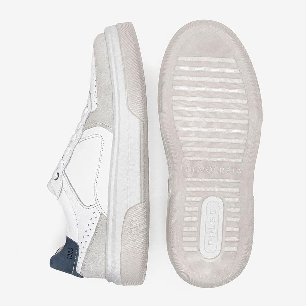 SAPATENIS DEMOCRATA DENIM BEAT PULSE REF 623101 MASCULINO Branco 4