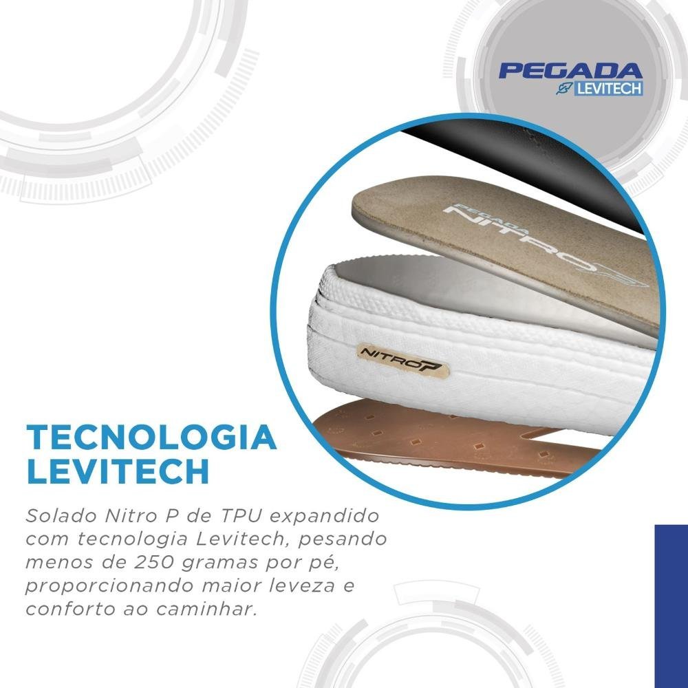 SAPATENIS PEGADA REF 112003 MASCULINO Branco/Cinza 4