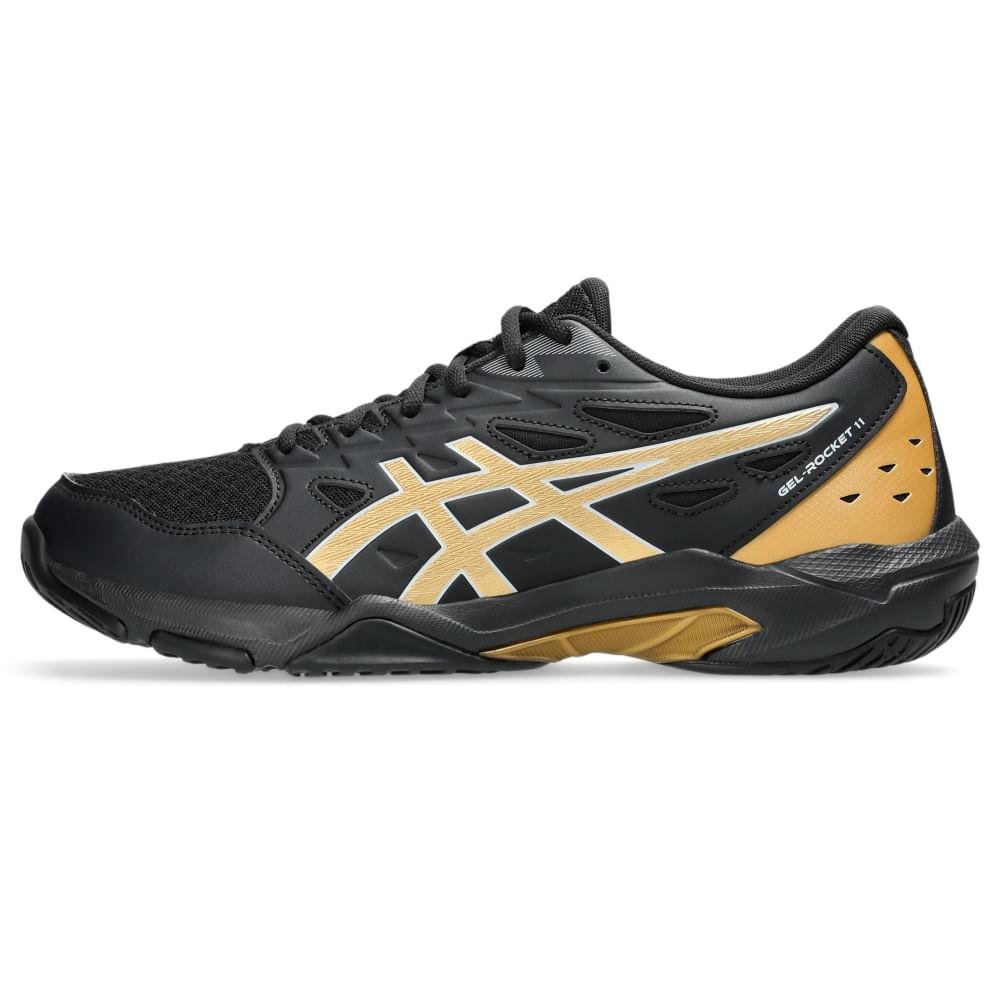 TENIS ASICS GEL-ROCKET 11 MASCULINO Preto/Bege 2