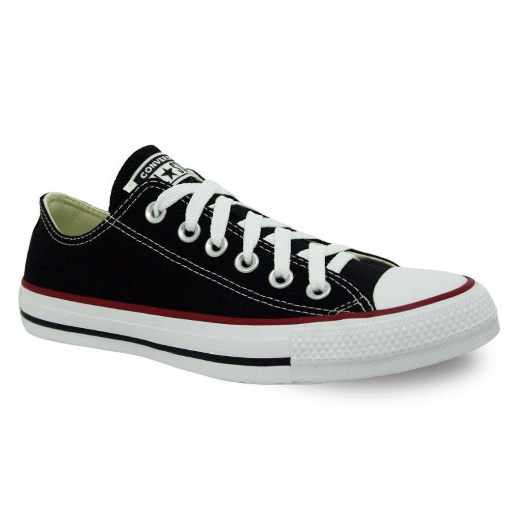 TENIS ALL STAR CHUCK TAYLOR CANO BAIXO REF CT0001 UNISSEX Preto/Vermelho