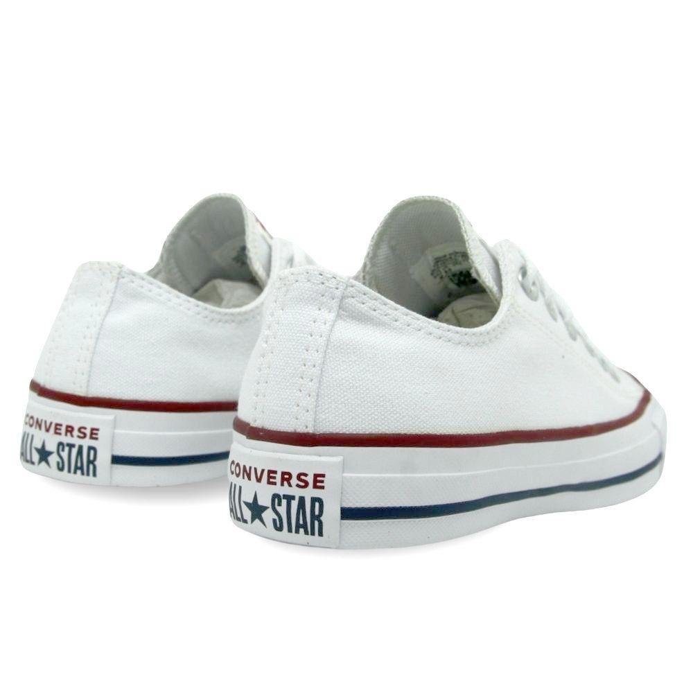 TENIS ALL STAR CHUCK TAYLOR CANO BAIXO REF CT045 UNISSEX Branco/Vermelho 4