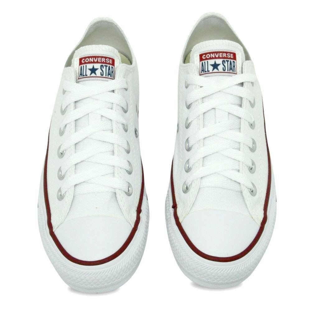 TENIS ALL STAR CHUCK TAYLOR CANO BAIXO REF CT045 UNISSEX Branco/Vermelho 5