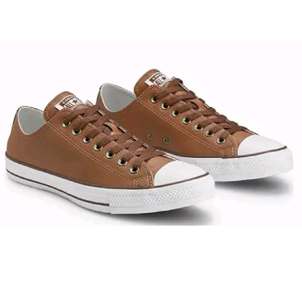 TENIS ALL STAR CHUCK TAYLOR CANO BAIXO REF CT045 UNISSEX Marrom/Branco 3