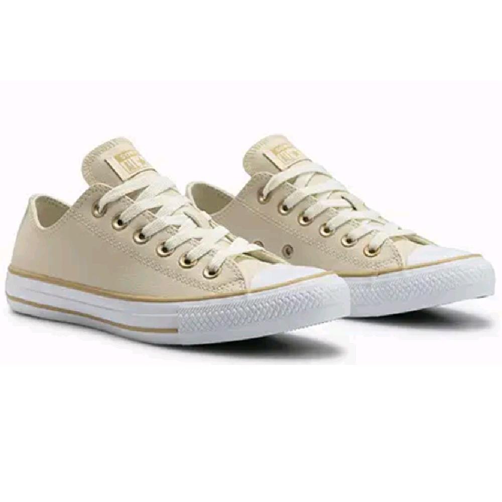 TENIS ALL STAR CHUCK TAYLOR CANO BAIXO REF CT045 UNISSEX Bege/Branco 3
