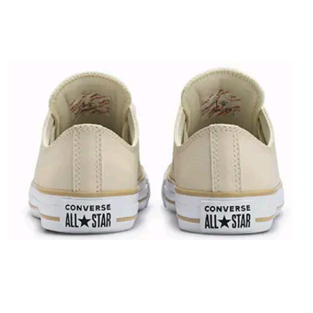 TENIS ALL STAR CHUCK TAYLOR CANO BAIXO REF CT045 UNISSEX Bege/Branco 5
