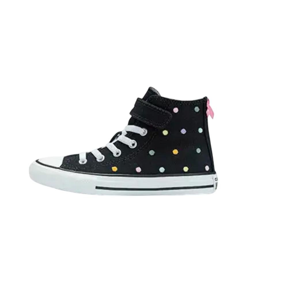 TENIS ALL STAR CHUCK TAYLOR 1V POLKA DOTS CK1241 INFANTIL Preto/Branco 2