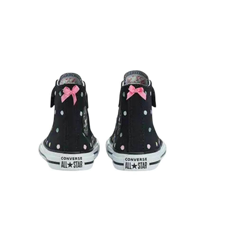 TENIS ALL STAR CHUCK TAYLOR 1V POLKA DOTS CK1241 INFANTIL Preto/Branco 4