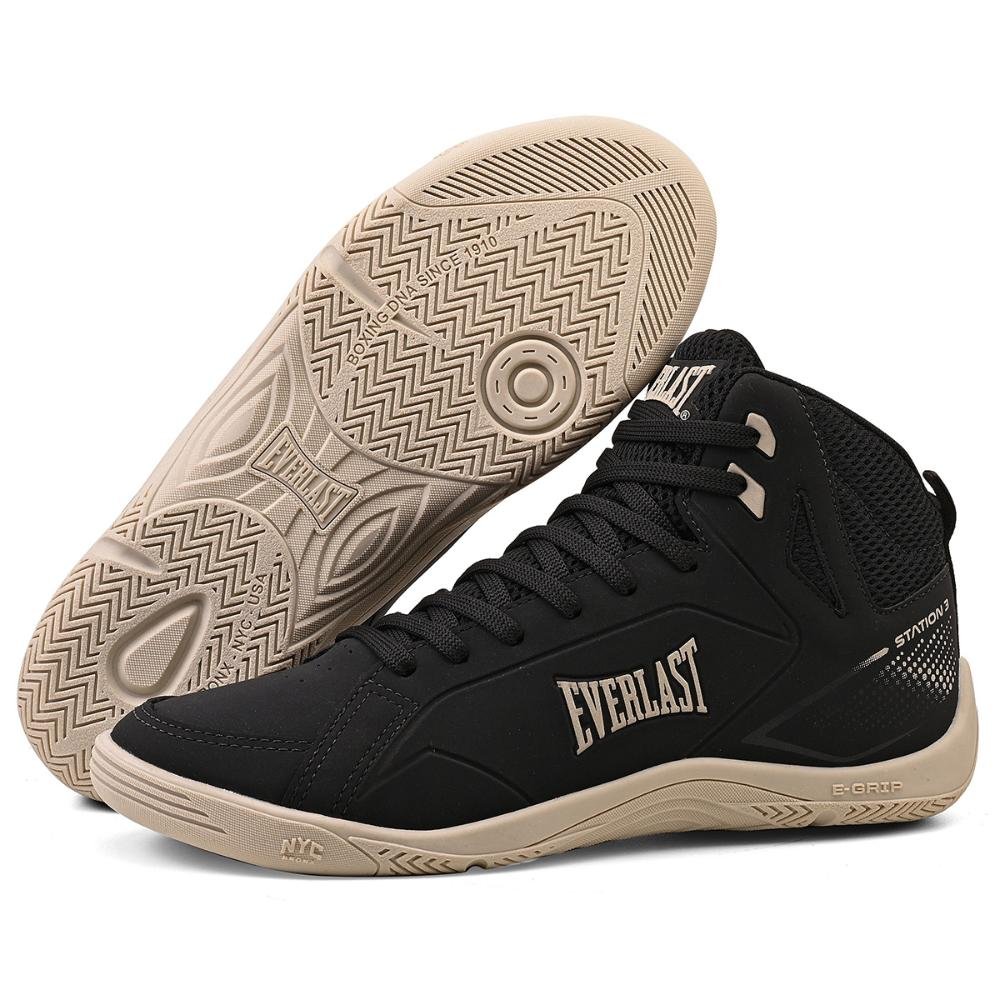 TENIS EVERLAST STATION 3 MASCULINO Preto/Bege 4