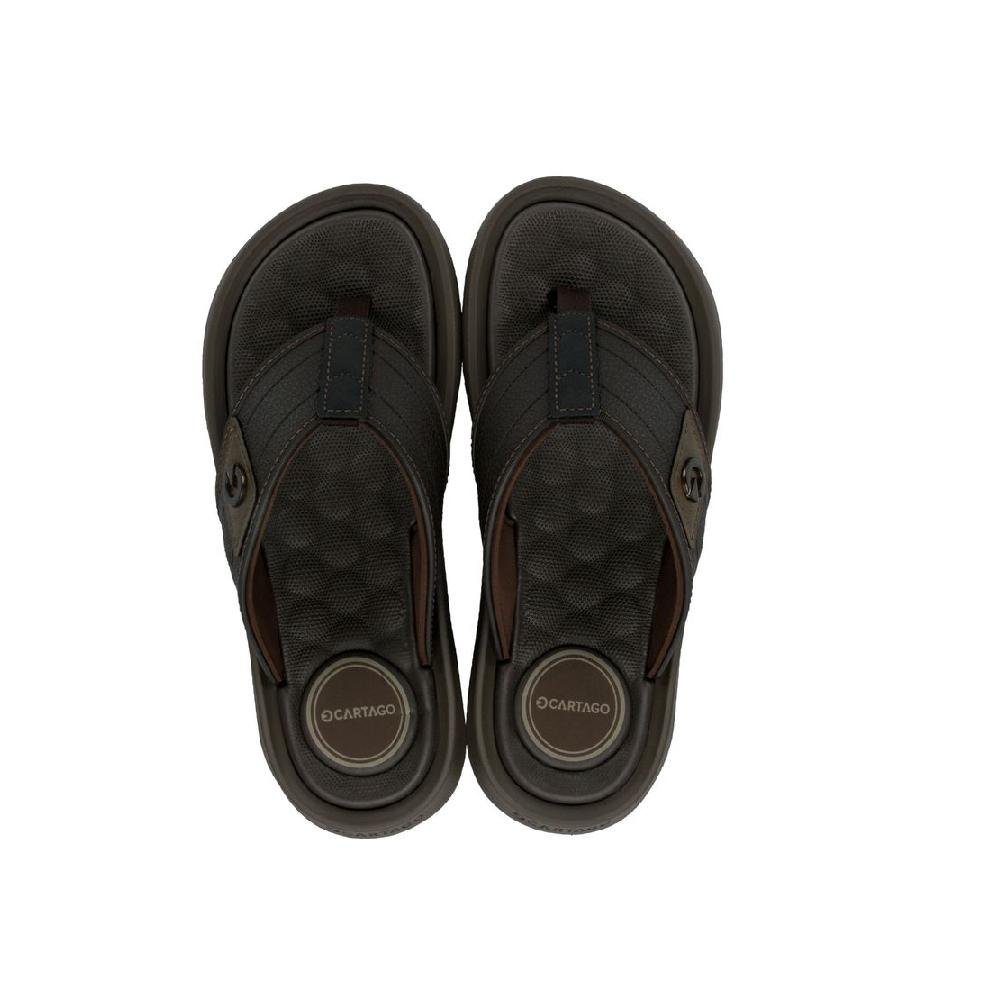 CHINELO CARTAGO SANTORINI DE DEDO MASCULINO Bege/Preto 3
