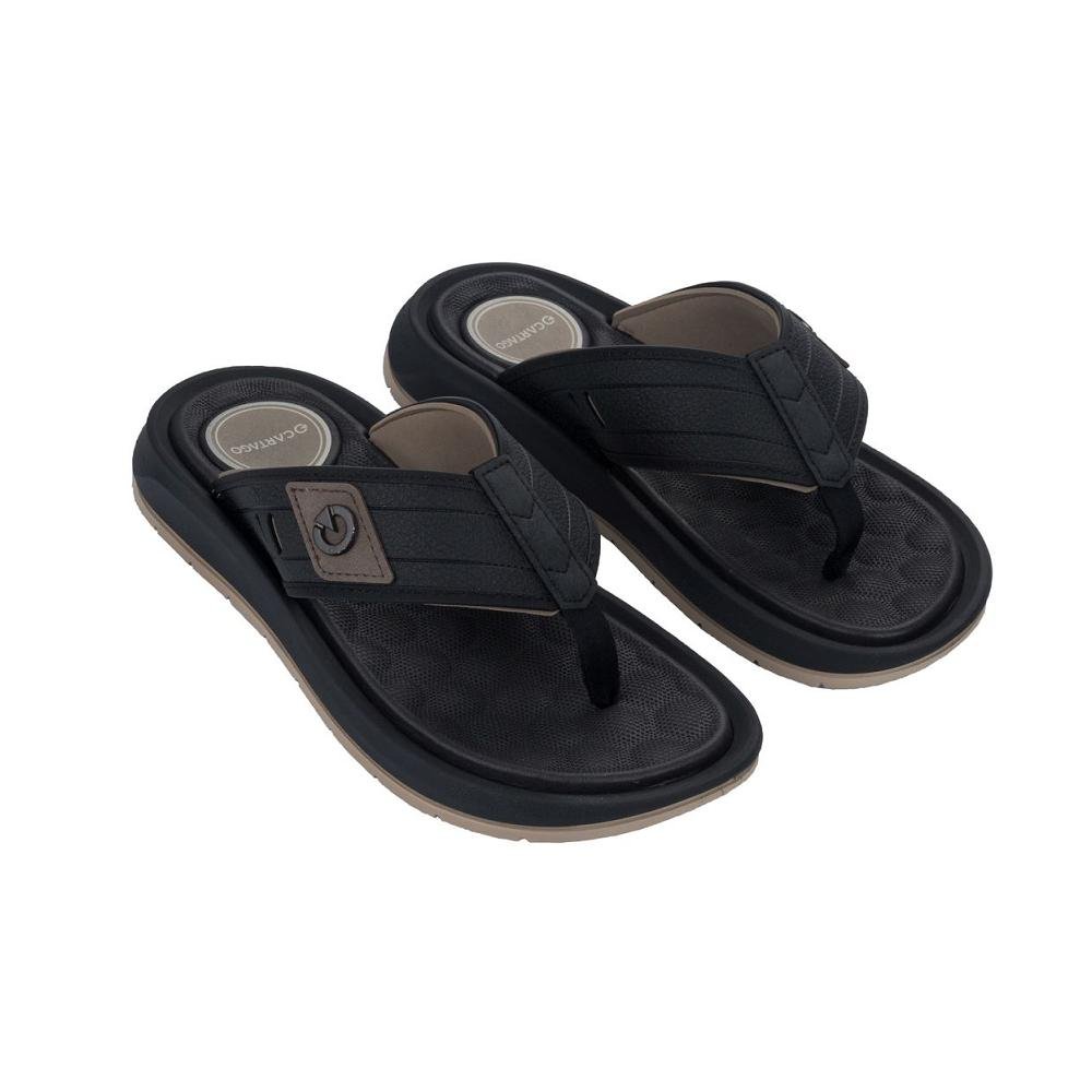 CHINELO CARTAGO SANTORINI DE DEDO MASCULINO Bege/Preto 4