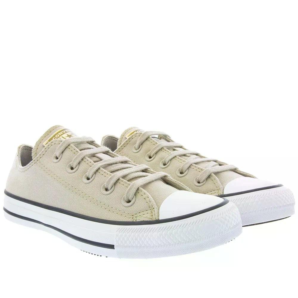 TENIS ALL STAR CHUCK TAYLOR  CANO BAIXO REF CT1730 UNISSEX Bege/Dourado 2