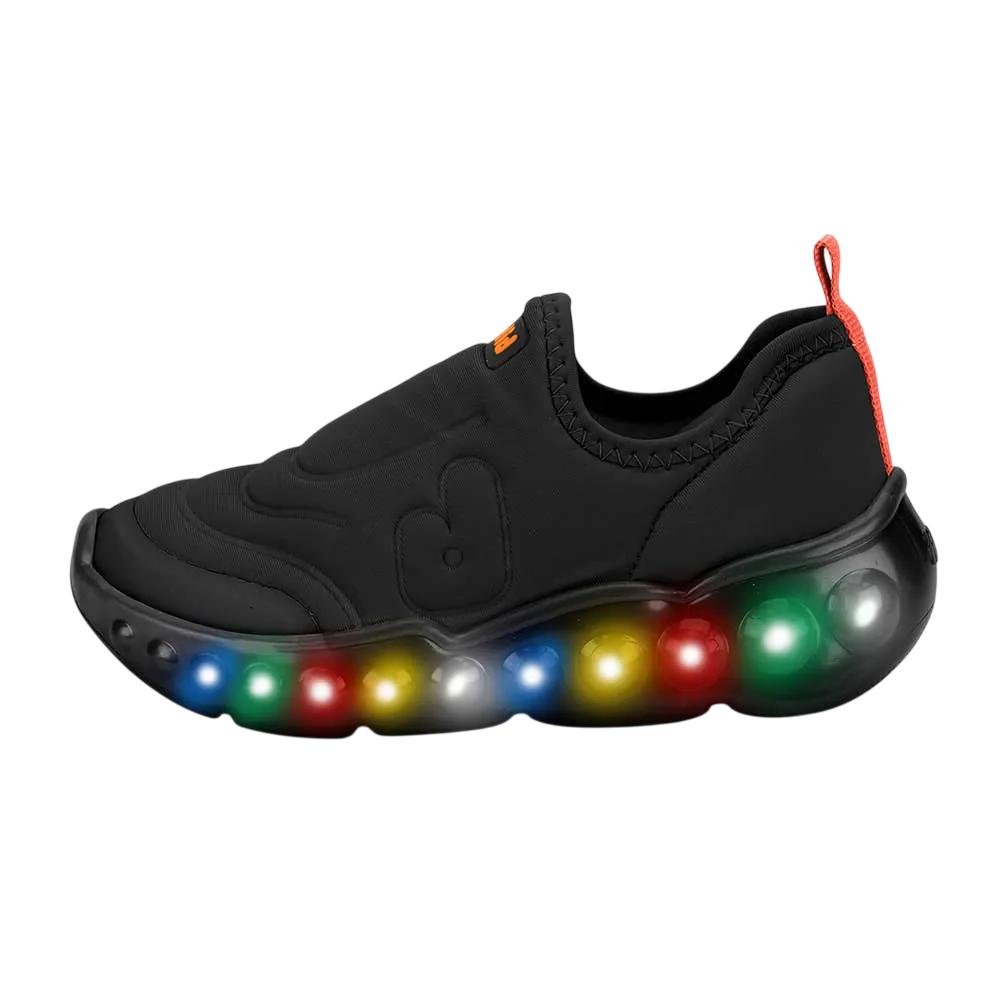 TENIS BIBI ROLLER CELEBRATION 3.0 LYCRA LUZ REF 12520 MENINO Preto 2