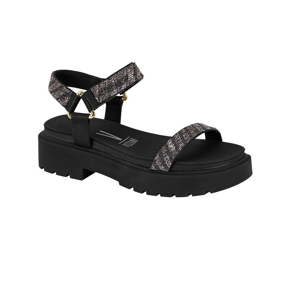 SANDALIA VIZZANO PLATAFORMA STRASS REF 6499.103.27030 Preto 3