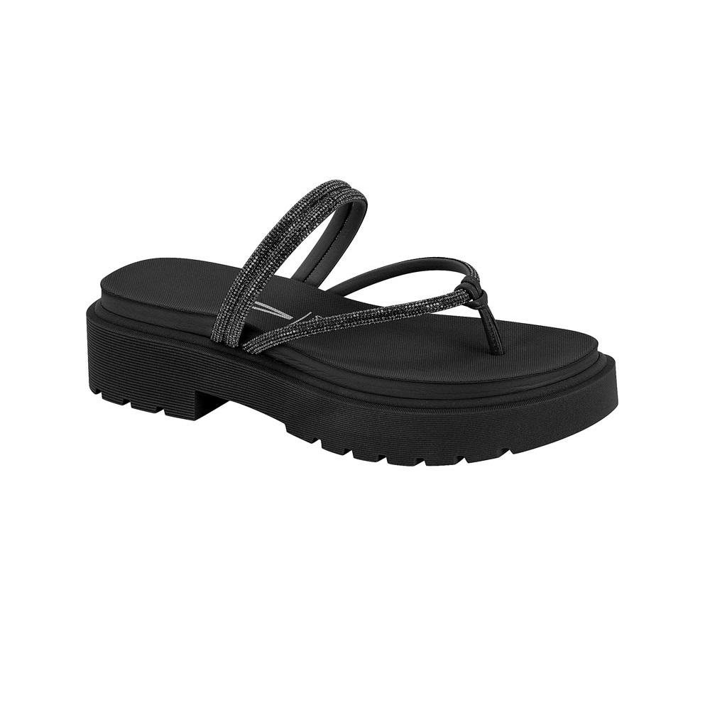 SANDALIA VIZZANO PLATAFORMA STRASS REF 6499.127.30082 Preto 1