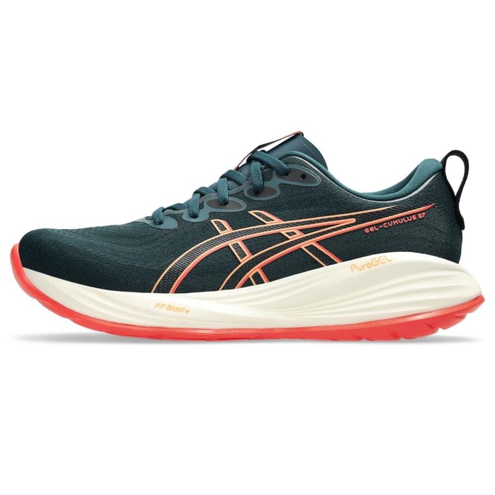 TENIS ASICS GEL-CUMULUS 27 MASCULINO Verde/Rosa 2