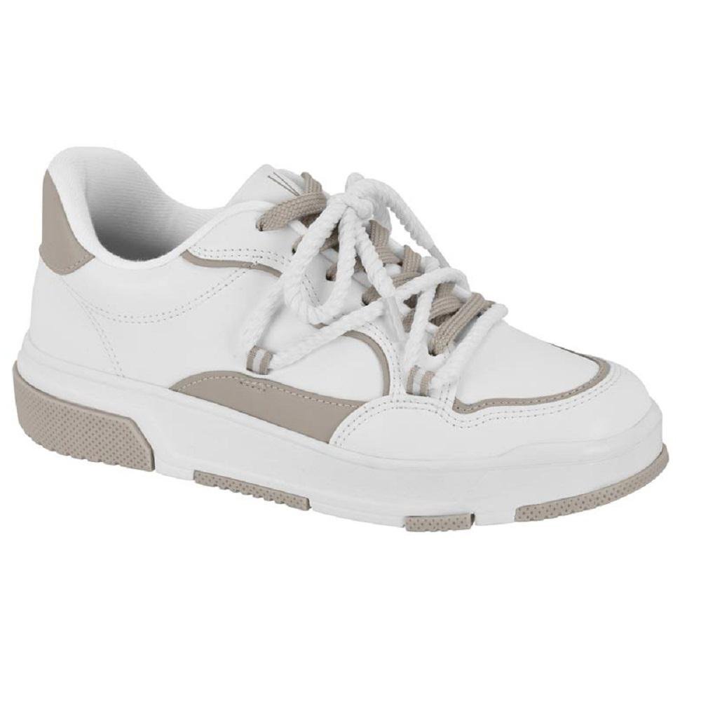 TENIS VIZZANO CASUAL REF 1455.103.8389 FEMININO Branco/Cinza 1