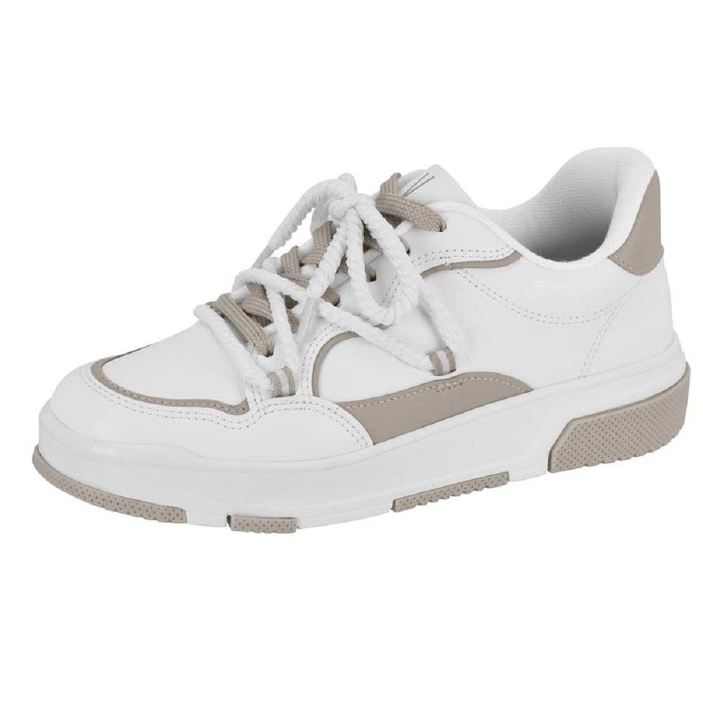 TENIS VIZZANO CASUAL REF 1455.103.8389 FEMININO Branco/Cinza 2