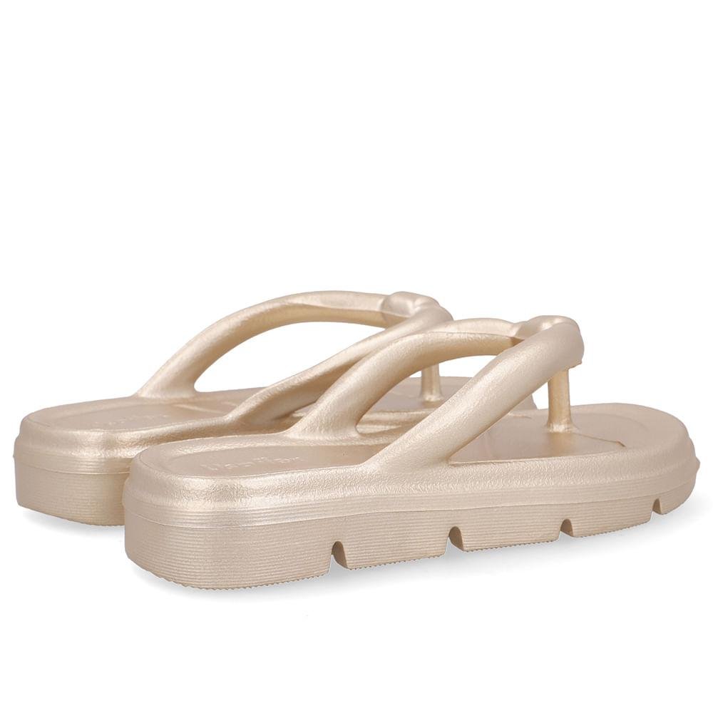 CHINELO USAFLEX DEDO POOFY METALIZADO REF AH30002 FEMININO Dourado 3