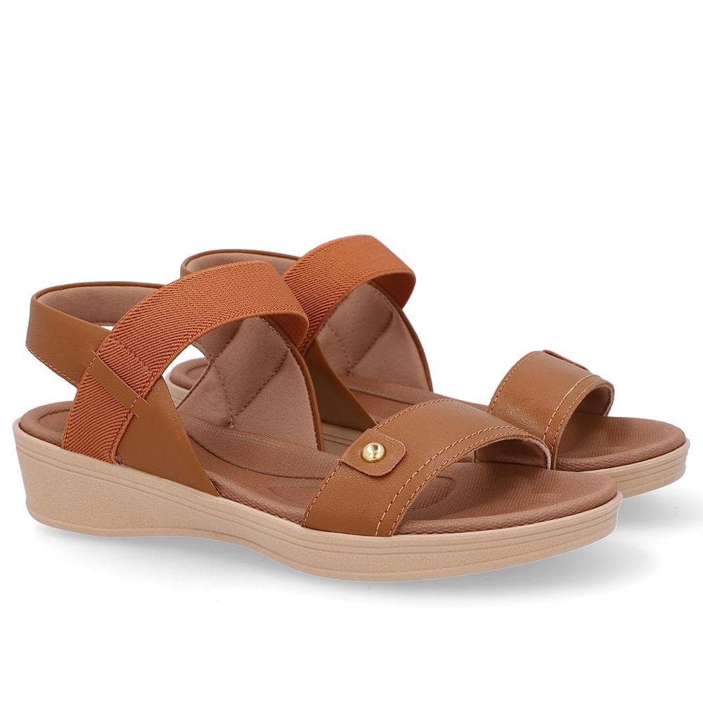 SANDALIA USAFLEX COURO TIRA REF UD04004 FEMININO Marrom 2