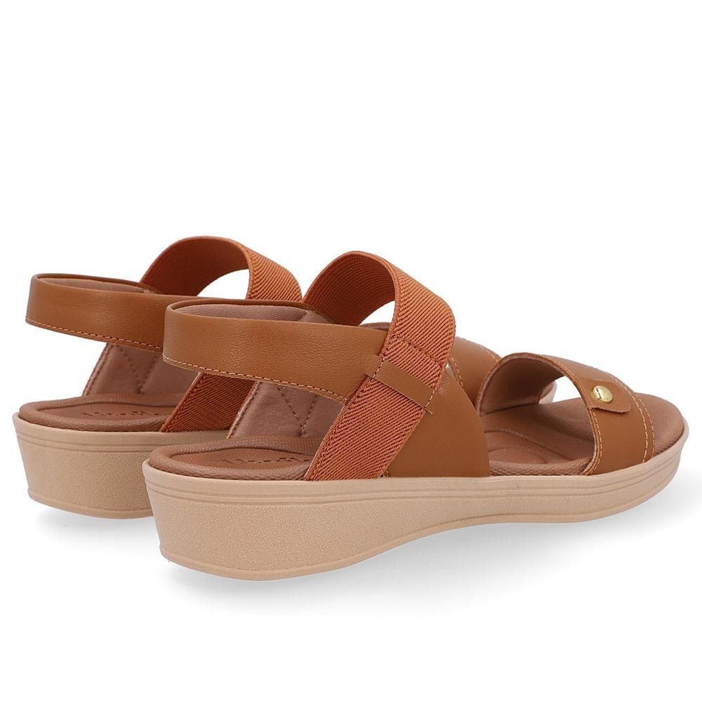 SANDALIA USAFLEX COURO TIRA REF UD04004 FEMININO Marrom 3