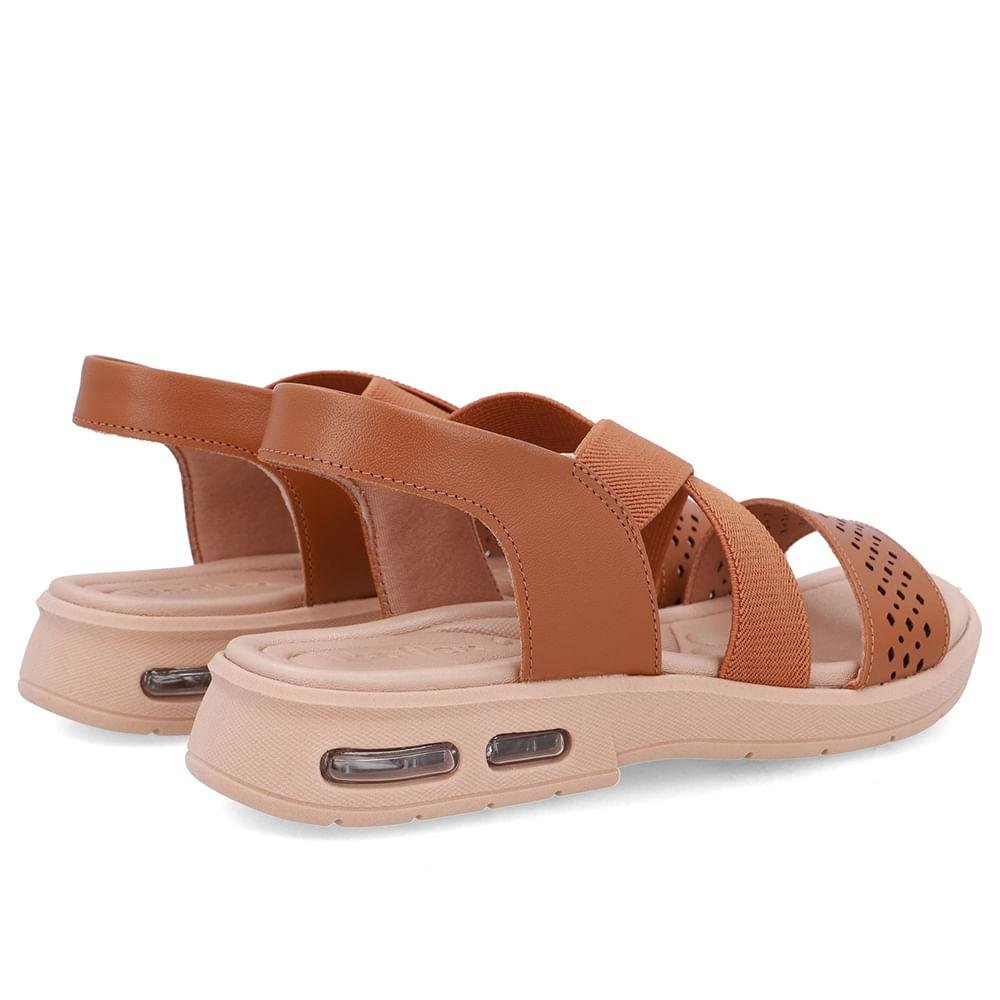 SANDALIA USAFLEX LASER ELASTICO TIRA CRUZADA REF UD14002 FEMININO Marrom 3