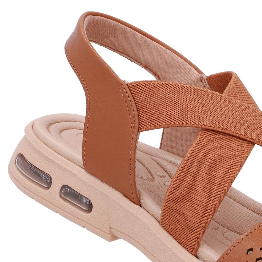 SANDALIA USAFLEX LASER ELASTICO TIRA CRUZADA REF UD14002 FEMININO Marrom 4