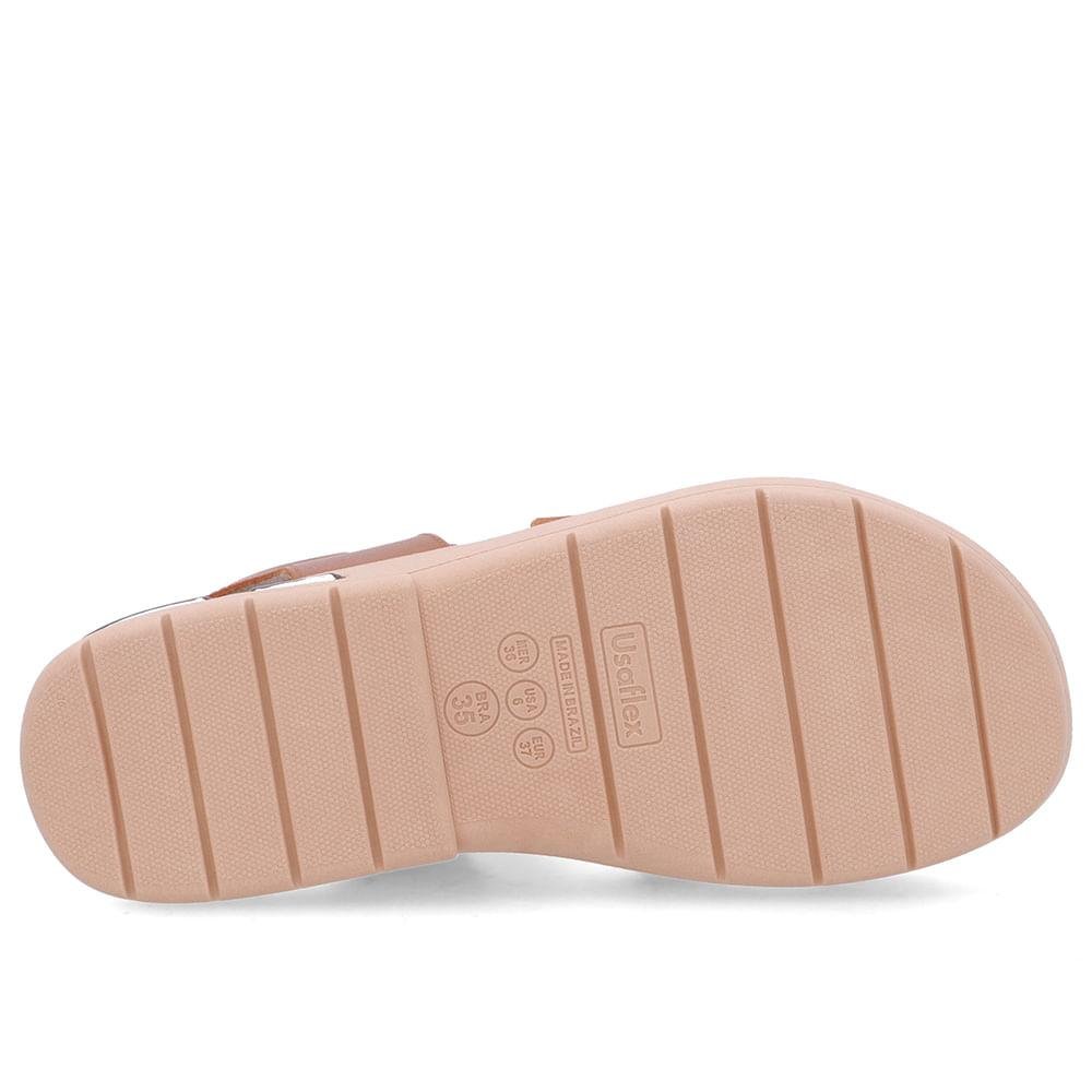 SANDALIA USAFLEX LASER ELASTICO TIRA CRUZADA REF UD14002 FEMININO Marrom 5