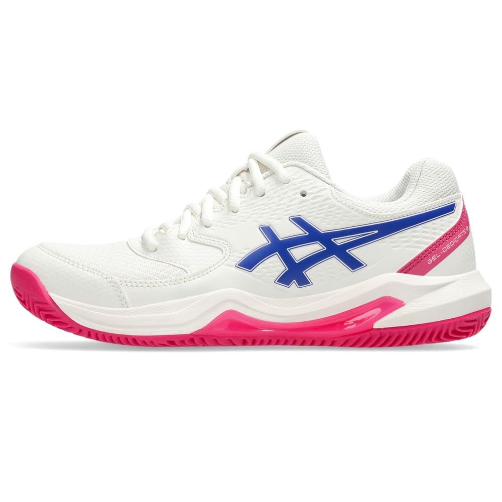 TENIS ASICS GEL-DEDICATE 8 CLAY SAIBRO FEMININO Branco/Azul 2
