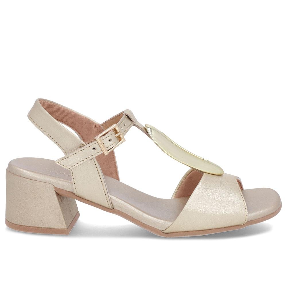 SANDALIA USAFLEX SALTO BLOCO COURO REF AL20006 FEMININO